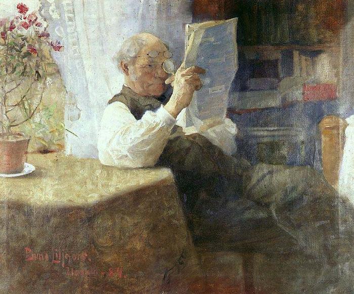 bruno liljefors Portrait of Father oil painting image